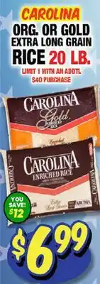 Western Beef CAROLINA ORG. OR GOLD EXTRA LONG GRAIN RICE offer