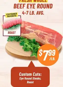 Western Beef FRESH WHOLE BEEF EYE ROUND offer