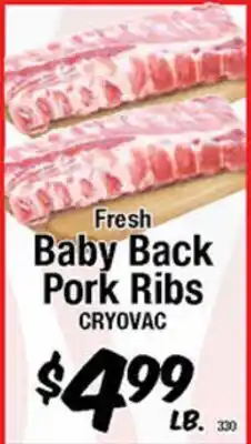 Western Beef Fresh Baby Back Pork Ribs offer