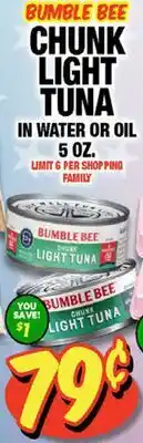 Western Beef BUMBLE BEE CHUNK LIGHT TUNA IN WATER OR OIL offer