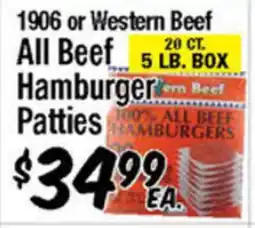 Western Beef 1906 or Western Beef All Beef Hamburger Patties offer