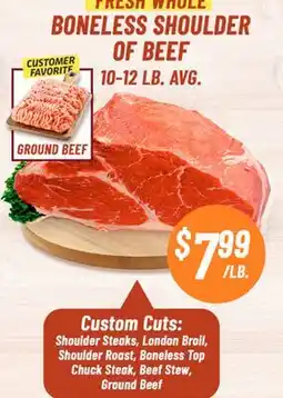 Western Beef FRESH WHOLE BONELESS SHOULDER OF BEEF offer