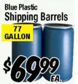 Western Beef Blue Plastic Shipping Barrels offer