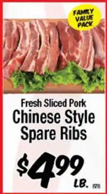 Western Beef Fresh Sliced Pork Chinese Style Spare Ribs offer