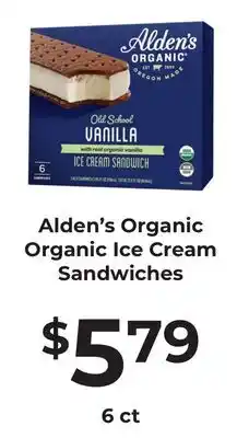 Lifethyme Alden's Organic Ice Cream Sandwiches offer
