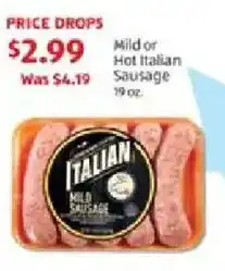 Aldi Mild or Hot Italian Sausage offer