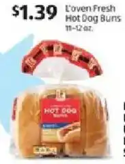 Aldi L'oven Fresh Hot Dog Buns offer