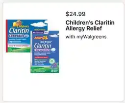 Walgreens Children's Claritin Allergy Relief offer