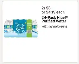 Walgreens 24-Pack Nice! Purified Water offer
