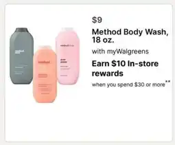 Walgreens Method Body Wash, 18 oz offer