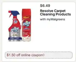 Walgreens Resolve Carpet Cleaning Products offer