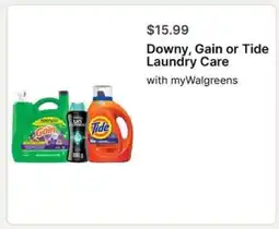 Walgreens Downy, Gain or Tide Laundry Care offer