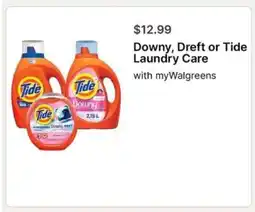 Walgreens Downy, Dreft or Tide Laundry Care offer