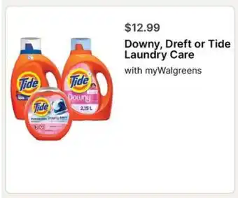Walgreens Downy, Dreft or Tide Laundry Care offer