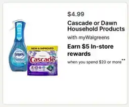 Walgreens Cascade or Dawn Household Products offer