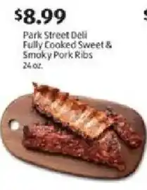 Aldi Park Street Deli Fully Cooked Sweet & Smoky Pork Ribs offer