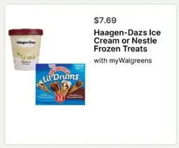 Walgreens Haagen-Dazs Ice Cream or Nestle Frozen Treats offer