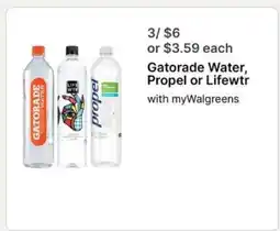 Walgreens Gatorade Water, Propel or Lifewtr offer