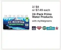 Walgreens 24-Pack Primo Water Products offer