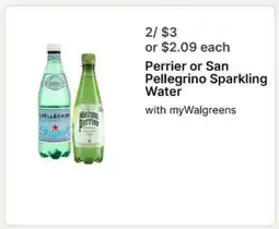 Walgreens Perrier or San Pellegrino sparkling water offer