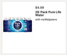 Walgreens 28-Pack Pure Life Water offer