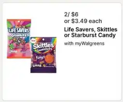 Walgreens Life Savers, Skittles or Starburst Candy offer