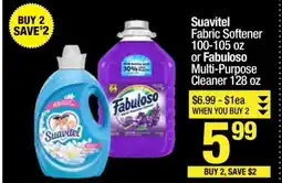 Super King Markets Suavitel fabric softener or Fabuloso multi-purpose cleaner offer