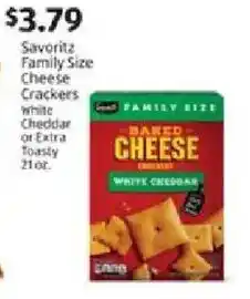 Aldi Savoritz Family Size Cheese Crackers offer