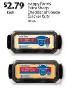 Aldi Happy Farms Extra Sharp Cheddar or Gouda Cracker Cuts offer