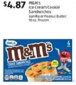 Aldi M&M's Ice Cream Cookie Sandwiches offer