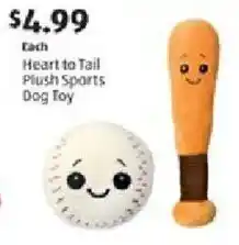 Aldi Heart to Tail Plush Sports Dog Toy offer