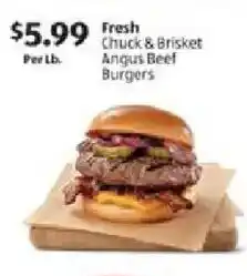 Aldi Fresh Chuck & Brisket Angus Beef Burgers offer