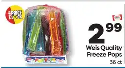 Weis Markets Weis Quality Freeze Pops offer