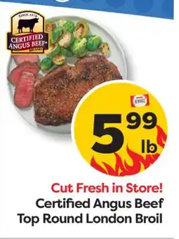 Weis Markets Certified Angus Beef Top Round London Broil offer