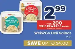 Weis Markets Weis2Go Deli Salads offer