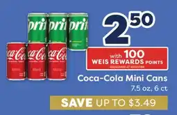 Weis Markets Coca-Cola Mini Cans offer