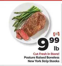 Weis Markets Pasture Raised Boneless New York Strip Steaks offer