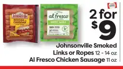 Weis Markets Johnsonville Smoked Links or Ropes, 12 - 14 oz or Al Fresco Chicken Sausage, 11 oz offer