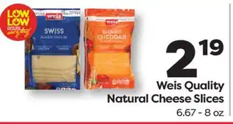 Weis Markets Weis Quality Natural Cheese Slices offer