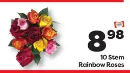 Weis Markets 10 Stem Rainbow Roses offer