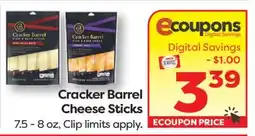 Weis Markets Cracker Barrel Cheese Sticks offer