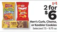 Weis Markets Herr's Curls, Chomz, or Keebler Cookies offer