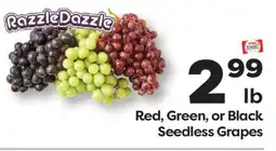Weis Markets Red, Green, or Black Seedless Grapes offer