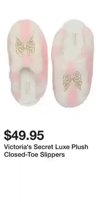 Victoria's Secret Victoria's Secret Luxe Plush Closed-Toe Slippers offer