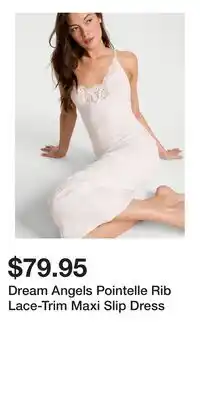 Victoria's Secret Dream Angels Pointelle Rib Lace-Trim Maxi Slip Dress offer