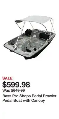 Cabela's Bass Pro Shops Pedal Prowler Pedal Boat with Canopy offer