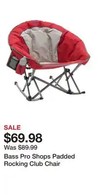 Cabela's Bass Pro Shops Padded Rocking Club Chair offer
