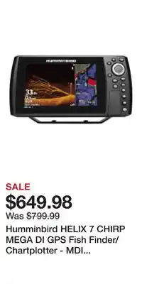 Cabela's Humminbird HELIX 7 CHIRP MEGA DI GPS Fish Finder/Chartplotter - MDI GPS G4N offer