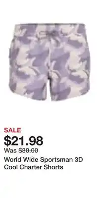 Cabela's World Wide Sportsman 3D Cool Charter Shorts offer