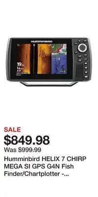 Cabela's Humminbird HELIX 7 CHIRP MEGA SI GPS G4N Fish Finder/Chartplotter - Network Compatible offer